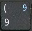 цифра 9 при включенном режиме NumLock.
