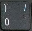 символ «/» при включенном режиме NumLock.