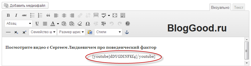 Как вставить видео в WordPress