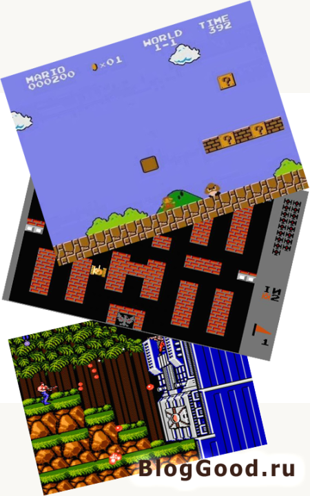 приставка "Dendy" и игры "Марио", "Танчики", "Конра".