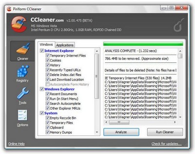 Чистка реестра CCLeaner