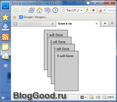 Слои в CSS. Свойство z-index