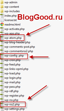 wp-rss2.php и wp-atom.php отвечают за формирование Feed
