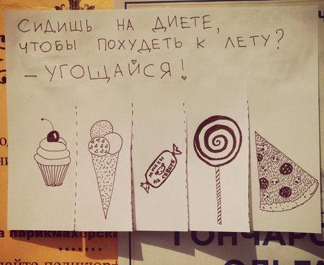 Забавные и веселые объявления от киевской художницы Насти Винокуровой