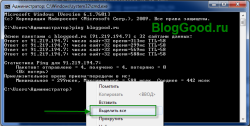Как сделать пинг (ping) и трассировку (tracert) сервера