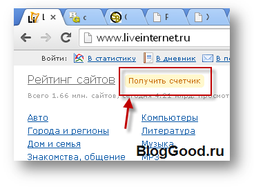 Как установить код счетчика liveinternet на сайт?