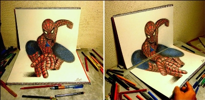 Трехмерные 3d-рисунки карандашом