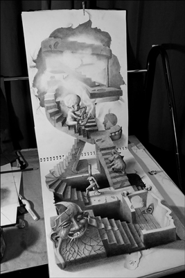 Трехмерные 3d-рисунки карандашом