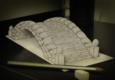 Трехмерные 3d-рисунки карандашом
