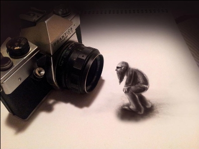 Трехмерные 3d-рисунки карандашом