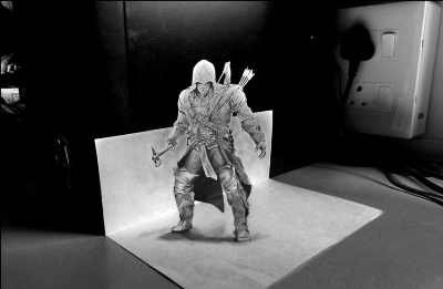 Трехмерные 3d-рисунки карандашом