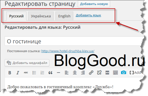 Как создать мультиязычный сайт на WordPress. Плагин Multilanguage