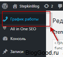 Как создать свое меню в админ-панели WordPress