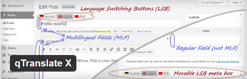 Плагин для мультиязычности сайта wordpress – «qTranslate-X»